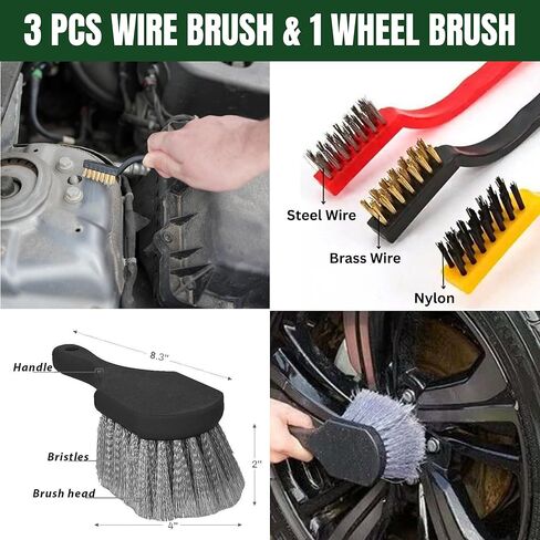 26 Pcs Car Detailing Kit – Complete Interior & Exterior Car Cleaning Set with Drill Brush Attachments, Detailing Brushes, Wheel & Tire Brush, Microfiber Towels, Wash Mitt, Pet Hair Remover in Saudi Arabia
