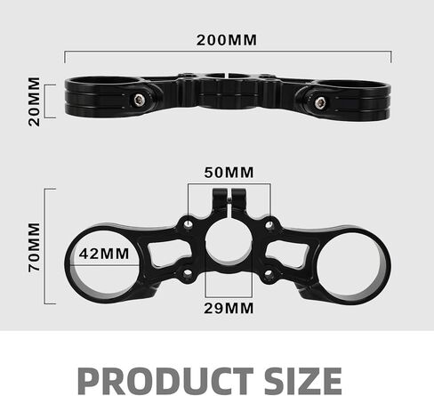 Top Triple Tree Clamp for Surron Light Bee,CNC Dirt Bike Upper Triple Mount for Sur Ron Light Bee X and S Electric Bike - Black in Saudi Arabia