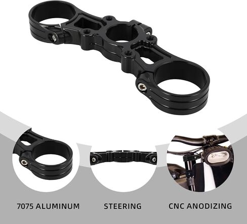 Top Triple Tree Clamp for Surron Light Bee,CNC Dirt Bike Upper Triple Mount for Sur Ron Light Bee X and S Electric Bike - Black in Saudi Arabia