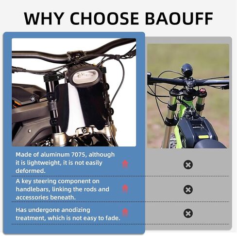 Top Triple Tree Clamp for Surron Light Bee,CNC Dirt Bike Upper Triple Mount for Sur Ron Light Bee X and S Electric Bike - Black in Saudi Arabia