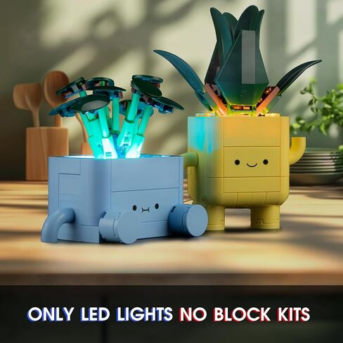 Vaodest Led Light لمجموعة Lego 10349 النباتية مجموعة النباتات السعيدة، التصميم والتكوين المتوافق مع الطراز 10349 (إضاءة LED فقط، وليس مجموعة مكعبات البناء) in Kuwait