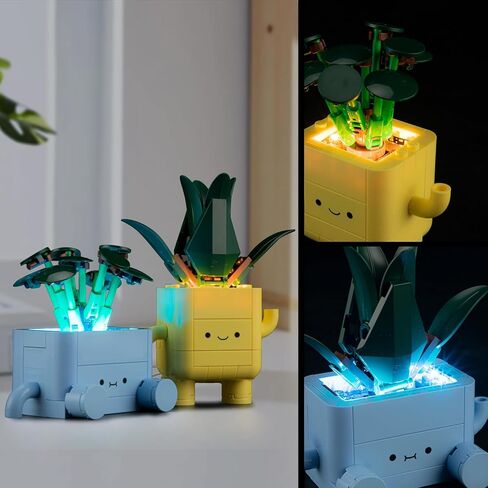 Vaodest Led Light لمجموعة Lego 10349 النباتية مجموعة النباتات السعيدة، التصميم والتكوين المتوافق مع الطراز 10349 (إضاءة LED فقط، وليس مجموعة مكعبات البناء) in Kuwait
