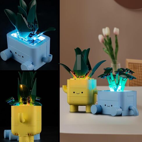 Vaodest Led Light لمجموعة Lego 10349 النباتية مجموعة النباتات السعيدة، التصميم والتكوين المتوافق مع الطراز 10349 (إضاءة LED فقط، وليس مجموعة مكعبات البناء) in Kuwait
