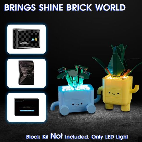 Vaodest Led Light لمجموعة Lego 10349 النباتية مجموعة النباتات السعيدة، التصميم والتكوين المتوافق مع الطراز 10349 (إضاءة LED فقط، وليس مجموعة مكعبات البناء) in Kuwait