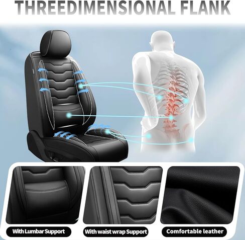 Fit Colorado Car Seat Covers Compatible with Chevrolet/Chevy Colorado 2015-2025 2026 - Full Set Premium Leather， Waterproof Breathable， All-Weather Seat Cushion Protecto （Full Set,Black in Saudi Arabia