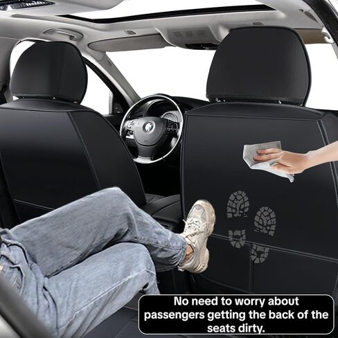 غطاء مقعد السيارة لسيارة Hyundai Elantra 2003-2016، أغطية مقاعد السيارة بخطوط حمراء، جلد PU مقاوم للماء، مجموعة كاملة من 5 مقاعد، مقاومة للتآكل، غير قابلة للانزلاق، تجميل الجزء الداخلي in Saudi Arabia