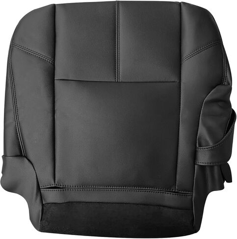 2nd Row Driver Top Back Leather Seat Cover, Replacement Tan Second Row Driver Side Seat Cover Compatible with Chevy Suburban 50/50 Captain Chairs/with GMC Sierra 1500 2500HD 3500HD 2007-2014 in Saudi Arabia