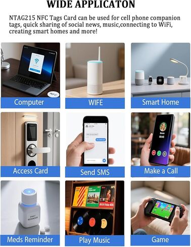 50 قطعة من ملصقات بطاقات NFC NTAG215 الفارغة، عملات NFC 215 قابلة لإعادة الكتابة مع ظهر لاصق، متوافقة مع جميع الهواتف in Saudi Arabia