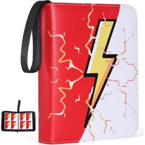 4-Pocket Trading Card Binder Bundle with 50 Sleeves Holds 400 Cards, Zipper Card Holder Album for Game and Sports Cards Collectors - Black in Saudi Arabia