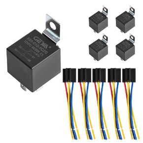 2 قطعة مرحلات السيارة 12 فولت 30/40AMP 5 دبوس مرحلات متعددة الأغراض شديدة التحمل مع مقبس مرحل متشابك وتسخير الأسلاك للسيارات والقوارب والشاحنات والدراجات النارية (حزمة من 2) in Kuwait