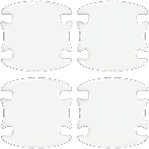 8 PCS Car Door Handle Protector, Anti-Scratch Door Bowl Paint Guard Stickers, Drip Glue Waterproof Auto Handle Protective Film, Universal Fit for Most Cars (Transparent #8PCS) in Saudi Arabia