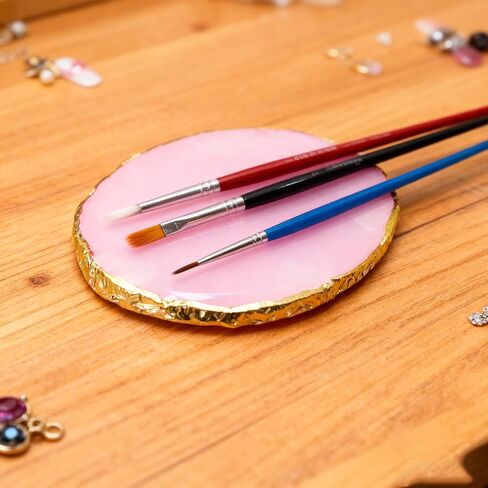 Resin Nail Art Palette, Nail Polish Palette Nail Painting Mixed Color Palette Display Board Pallet for Nail Art (Purple) in Saudi Arabia