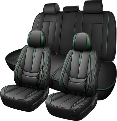 أغطية مقاعد السيارة YuCen مناسبة لسيارة Nissan Rogue 2010-2026 واقي مقعد جلدي مقاوم للماء وجيد التهوية، متوافق مع الوسادة الهوائية، سهل التركيب والتنظيف من الداخل التلقائي المتين (5 مقاعد، أسود وبني، ستاندرد) in Kuwait