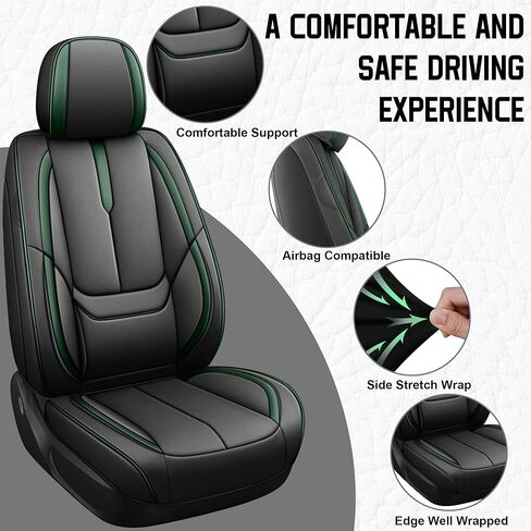أغطية مقاعد السيارة YuCen مناسبة لسيارة Nissan Rogue 2010-2026 واقي مقعد جلدي مقاوم للماء وجيد التهوية، متوافق مع الوسادة الهوائية، سهل التركيب والتنظيف من الداخل التلقائي المتين (5 مقاعد، أسود وبني، ستاندرد) in Kuwait