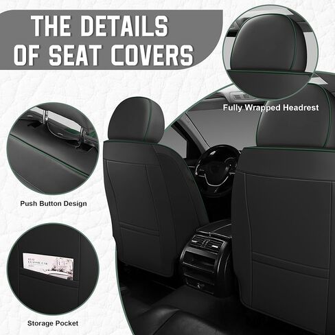أغطية مقاعد السيارة YuCen مناسبة لسيارة Nissan Rogue 2010-2026 واقي مقعد جلدي مقاوم للماء وجيد التهوية، متوافق مع الوسادة الهوائية، سهل التركيب والتنظيف من الداخل التلقائي المتين (5 مقاعد، أسود وبني، ستاندرد) in Kuwait