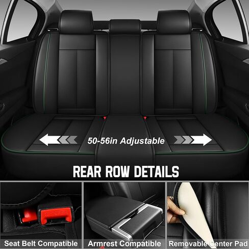 أغطية مقاعد السيارة YuCen مناسبة لسيارة Nissan Rogue 2010-2026 واقي مقعد جلدي مقاوم للماء وجيد التهوية، متوافق مع الوسادة الهوائية، سهل التركيب والتنظيف من الداخل التلقائي المتين (5 مقاعد، أسود وبني، ستاندرد) in Kuwait