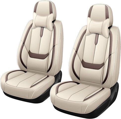 أغطية مقاعد السيارة YuCen مناسبة لسيارة Nissan Rogue 2010-2026 واقي مقعد جلدي مقاوم للماء وجيد التهوية، متوافق مع الوسادة الهوائية، سهل التركيب والتنظيف من الداخل التلقائي المتين (5 مقاعد، أسود وبني، ستاندرد) in Saudi Arabia