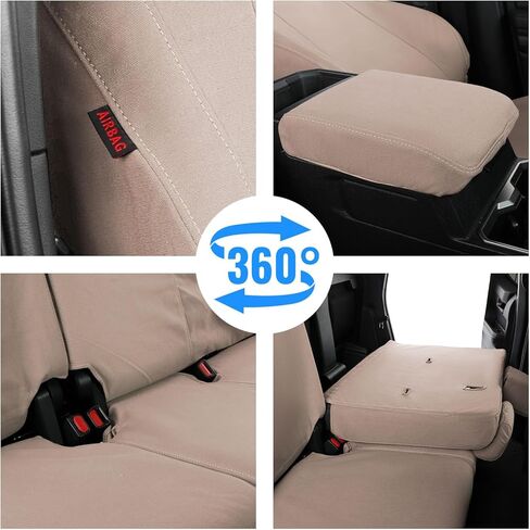 أغطية مقاعد مخصصة تناسب Toyota Tundra 2022 2023 2024 2025 2026 CrewMax/DoubleCab SR,SR5 - غطاء مقعد مموه من القماش المقاوم للماء مجموعة كاملة (تمويه القصب) in Saudi Arabia