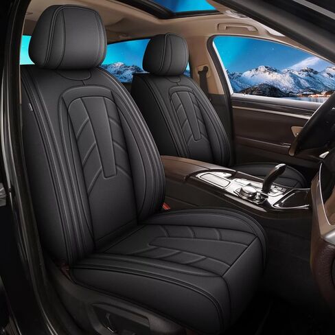 أغطية مقاعد مناسبة لسيارة Toyota Corolla 2014-2019 & Corolla iM 2016-2018 مجموعة كاملة من الجلد الصناعي المقاوم للماء صفين و5 مقاعد واقي وسادة المقعد (خط أسود وأحمر) in Kuwait