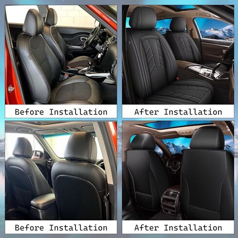 أغطية مقاعد مناسبة لسيارة Toyota Corolla 2014-2019 & Corolla iM 2016-2018 مجموعة كاملة من الجلد الصناعي المقاوم للماء صفين و5 مقاعد واقي وسادة المقعد (خط أسود وأحمر) in Kuwait