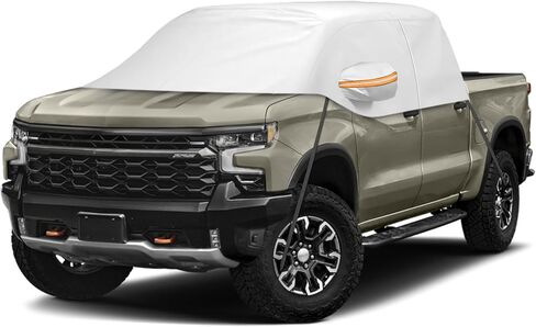 Car Cover for Full-Size Truck Crew Cab, Truck Cab Cooler Sunshade Roof Cover Compatible with Ford F-150, Chevy Silverado, Dodge Ram, GMC Sierra, Toyota Tundra, Nissan Titan, Gray in Saudi Arabia