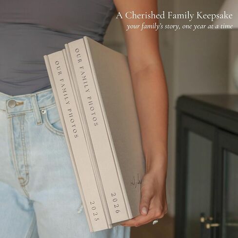ألبوم صور عائلي صور مقاس 4 × 6 - كتاب صور كتان كبير 400 جيوب أفقية ورأسية - كتاب ذاكرة سجل القصاصات المخصص للطفل، والأطفال، والعطلات، والأزواج، والذكرى السنوية in Kuwait