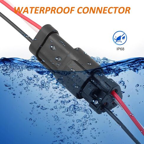 DT Connectors Waterproof, 18 AWG Automotive Electrical Connectors Male and Female Wire with Heat Shrink Tubing for Car, Truck, Boat (2 Pin 6 Kits) in Saudi Arabia