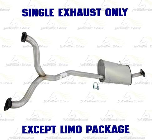 Exhaust Y-Pipe Muffler System Kit Compatible for 2003-2011 Ford Crown Victoria 4.6L | Stainless Steel | Northeastern Exhaust | Free Gaskets and Clamp Included | Automotive Replacement Part in Saudi Arabia
