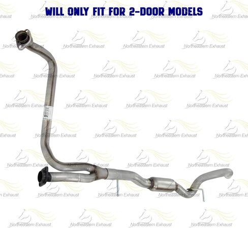 Exhaust Y-Pipe Resonator System Kit Compatible for 2012-2015 Jeep Wrangler 3.6L | Stainless Steel | Northeastern Exhaust | Includes Clamps | Automotive Replacement Part | Direct Fit in Saudi Arabia