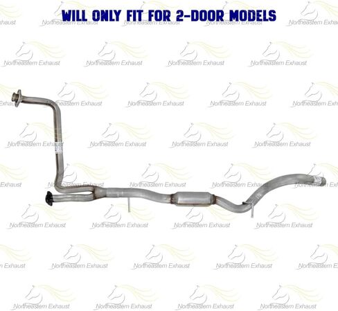 Exhaust Y-Pipe Resonator System Kit Compatible for 2012-2015 Jeep Wrangler 3.6L | Stainless Steel | Northeastern Exhaust | Includes Clamps | Automotive Replacement Part | Direct Fit in Saudi Arabia