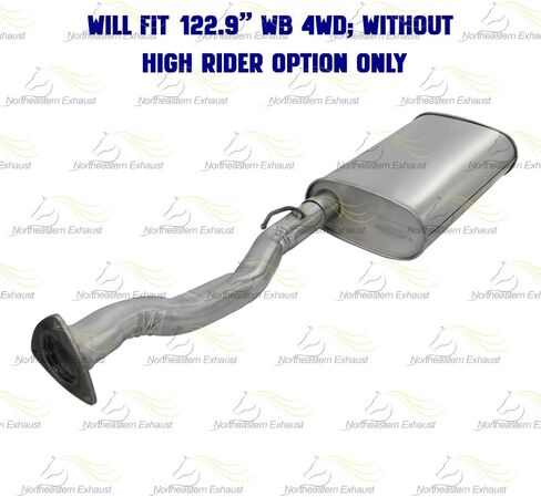 Exhaust Intermediate Pipe Muffler System Kit Compatible for 1996-1999 GMC Sonoma 4.3L | Direct Fit | Northeastern Exhaust | Free Gasket, Clamps, and Hanger Included | Automotive Replacement Part in Saudi Arabia
