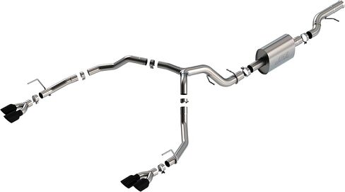 بورلا 21-22 شيفروليه تاهو 6.2 لتر V8 2/4WD 4DR T-304 SS عادم خلفي من النوع S مع أطراف كروم سوداء - 140859BC in Saudi Arabia