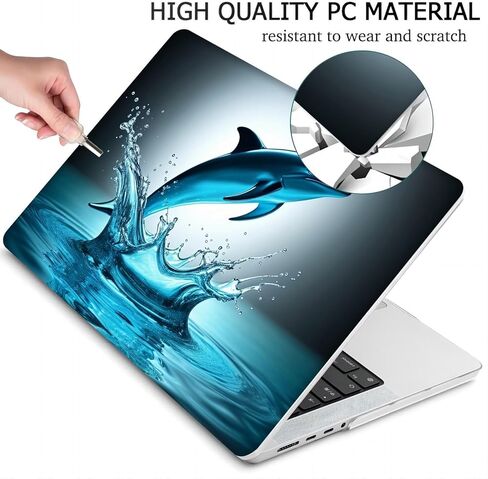 متوافق مع جهاز MacBook Pro مقاس 13 بوصة، حافظة صلبة مع غطاء لوحة مفاتيح وواقي شاشة (M1 A2338 A2289 A2251 A2159 A1989 A1706 A1708، إصدار 2016-2020) - Dolphins MC21059 in Kuwait