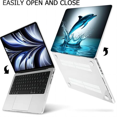 متوافق مع جهاز MacBook Pro مقاس 13 بوصة، حافظة صلبة مع غطاء لوحة مفاتيح وواقي شاشة (M1 A2338 A2289 A2251 A2159 A1989 A1706 A1708، إصدار 2016-2020) - Dolphins MC21059 in Kuwait