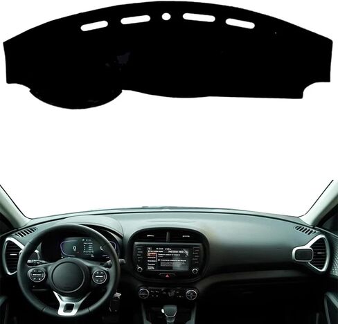 متوافق مع KIA Soul III 2019-2025 LHD، غطاء لوحة عدادات السيارة، غطاء لوحة عدادات مضاد للخدش، أغطية لوحة عدادات داخلية، حماية من الشمس in Saudi Arabia