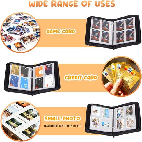 4-Pocket Trading Card Binder Bundle with 50 Sleeves Holds 400 Cards, Zipper Card Holder Album for Game and Sports Cards Collectors - Black in Saudi Arabia