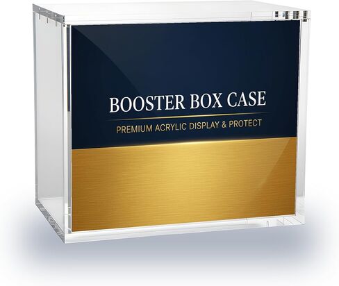 Booster Box Case with Archival UV Protection, 5mm Thick Acrylic Display Case, Superior Magnetic Lid Protector for TCG in Saudi Arabia