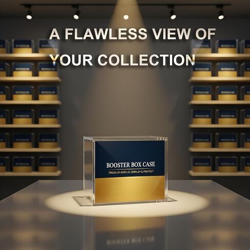 Booster Box Case with Archival UV Protection, 5mm Thick Acrylic Display Case, Superior Magnetic Lid Protector for TCG in Saudi Arabia