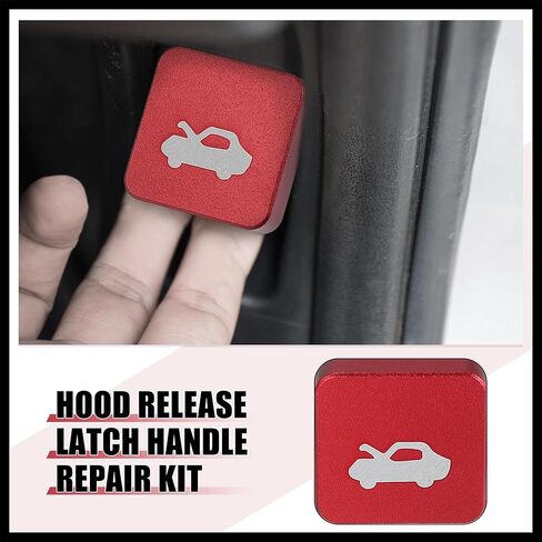 Hood Latch Release Handle Repair Kit for Honda Civic 1996-2011 for Honda CR-V 1997-2006 for Honda Element 2003-2011 Aluminum Alloy Red Durable Material in Saudi Arabia