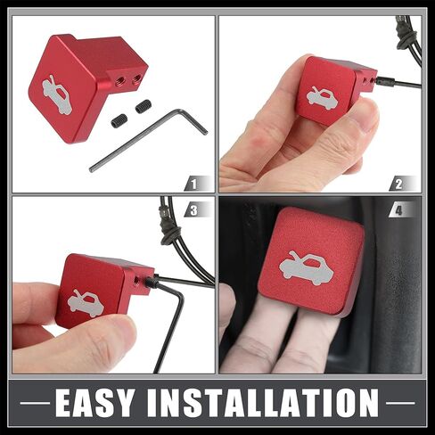 Hood Latch Release Handle Repair Kit for Honda Civic 1996-2011 for Honda CR-V 1997-2006 for Honda Element 2003-2011 Aluminum Alloy Red Durable Material in Saudi Arabia