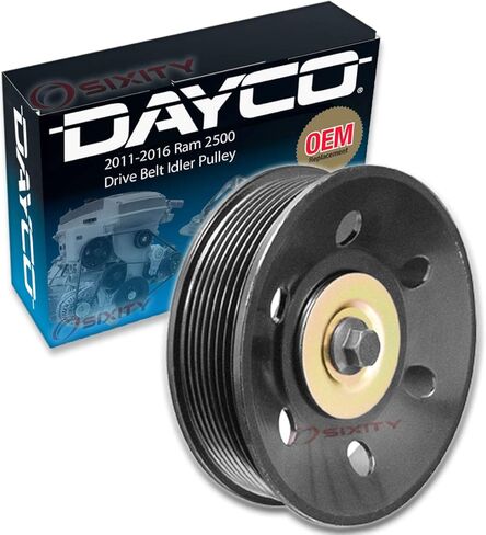 Dayco Drive Belt Idler Pulley compatible with Ram 2500 6.7L L6 2011-2018 in Saudi Arabia