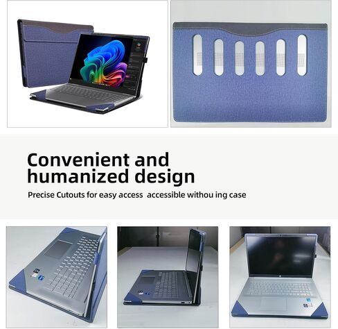 حافظة كمبيوتر محمول لينوفو يوجا 7 2 في 1 16AKP10 | Yoga 7 2-in-1 16ILL10 16 بوصة [ليست نماذج أخرى] حافظة شاملة من جلد البولي يوريثان غطاء جيب داخلي (رمادي داكن) in Kuwait