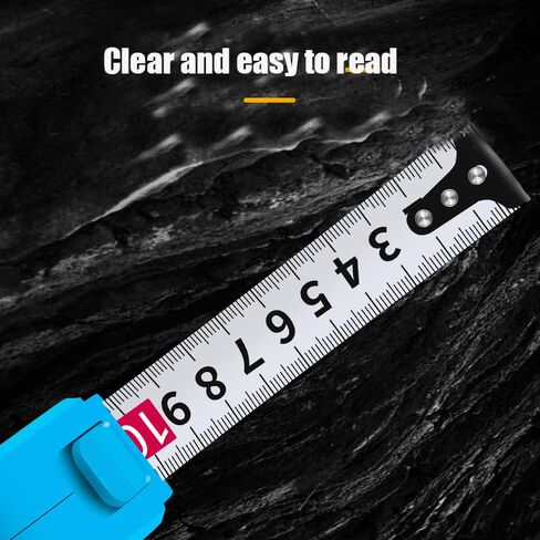 Metric Measuring Tape Self Locking Shock Resistant Steel Tape Measure High Precision Metre Ruler Scale Measuring Tools Frosted Shell-Black Gold-7.5m*25mm in Saudi Arabia