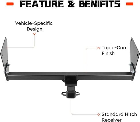2" Receiver Trailer Hitch for Toyota RAV4/RAV4 Prime 2019-2024, for Lexus NX250/NX350(NOT for F Sport)/NX350h/NX450h+(NOT for F Sport) 2021-2025, Square Tube Frame, Black Class 3 Towing Hitch Kits in Saudi Arabia
