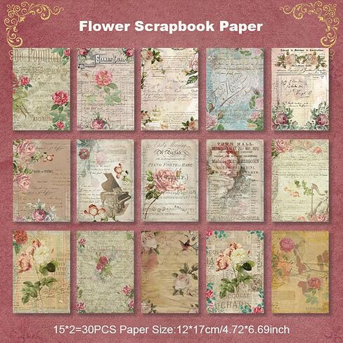 30 Sheets Vintage Background Paper - Traditional Music Score Decorative Paper for Scrapbooking, Journaling, Gift Wrap & Decorations, Retro Design Letter Papers, Blue Melody Style in Saudi Arabia