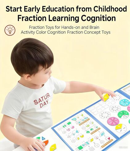 لغز تعليمي للكسر المغناطيسي، بلاط ودوائر الكسور، تجهيز قرص النتائج المغناطيسي، أدوات معالجة الرياضيات تعزز المهارات الرياضية لطلاب المدارس الابتدائية المبكرة in Kuwait