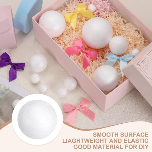 MECCANIXITY 57 Pcs White Craft Foam Balls 0.9 Inch Smooth Polystyrene Foam Balls for Crafts Christmas Wedding Party Decorations DIY Household Project in Saudi Arabia