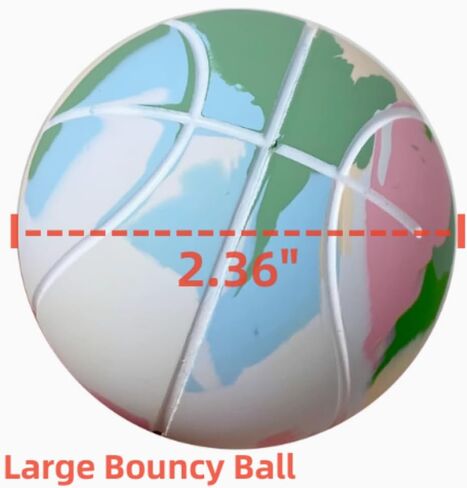 Large Bouncy Ball for Kids 2.36" Super Bouncing Ball Big Bouncing Balls Toys for Kids Party Favors, Birthday Gifts in Saudi Arabia