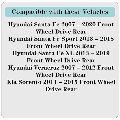 512326 محمل العجلات الخلفية ومجموعة المحور لـ 2007-2020 Hyundai Santa Fe/2007-2012 Veracruz، 2011-2015 Kia Sorento 5 Lug FWD in Saudi Arabia