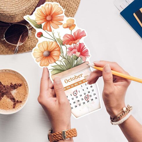 سيبا شجرة زهرة تقويم مكتبي 2026 مزهرية زهرة قابلة للإزالة على شكل تقويم شهري للعام الجديد للمكتب المنزلي in Saudi Arabia